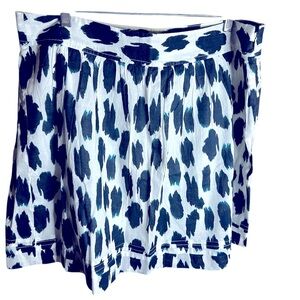 Ann Taylor Loft Blue & White Animal Print Skirt –‎ Size 14